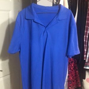 Men’s plain blue polo